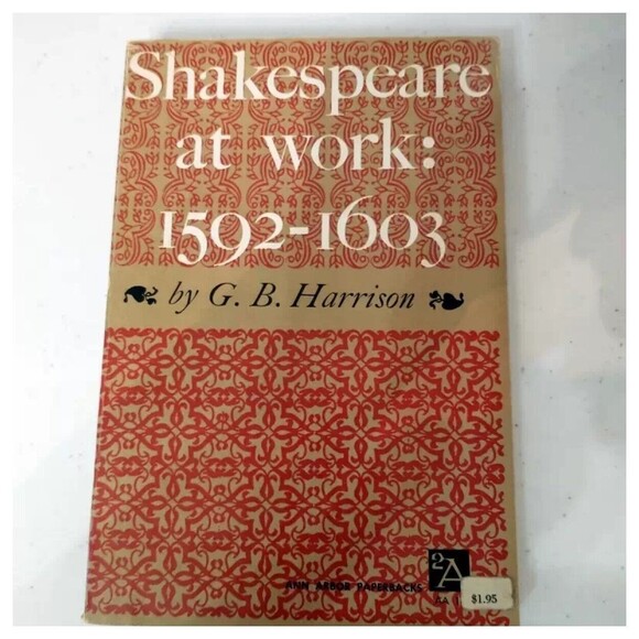 Shakespeare at Work GB Harrison Vintage Paperback - Picture 1 of 4